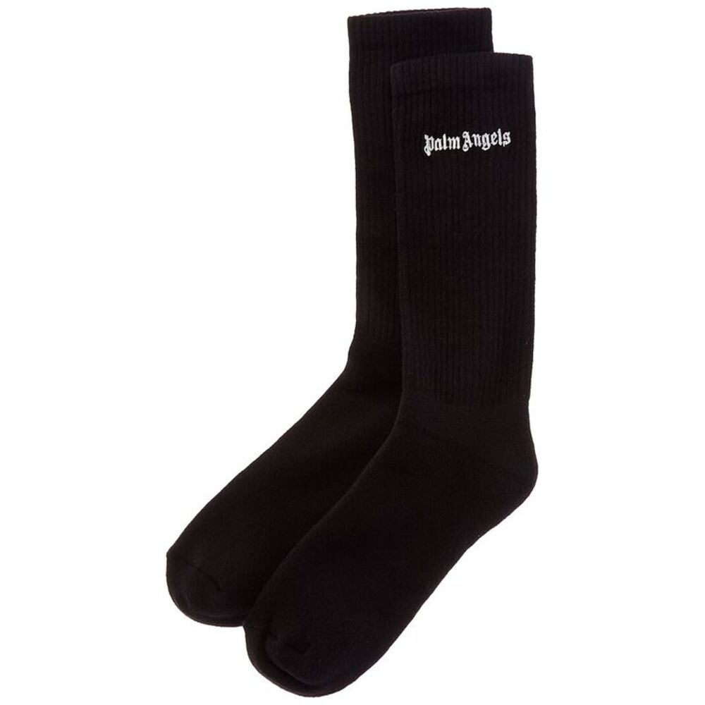 Palm Angels Logo Socks, Black